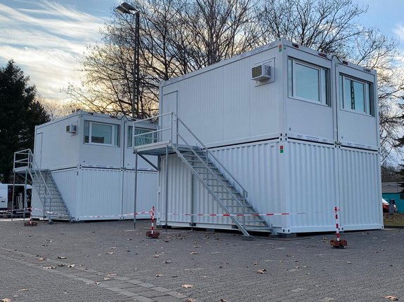 Bürocontainer als Planungsbüro und Lagercontainer für die Stadtwerke Verkehrsgesellschaft Frankfurt am Main - 2